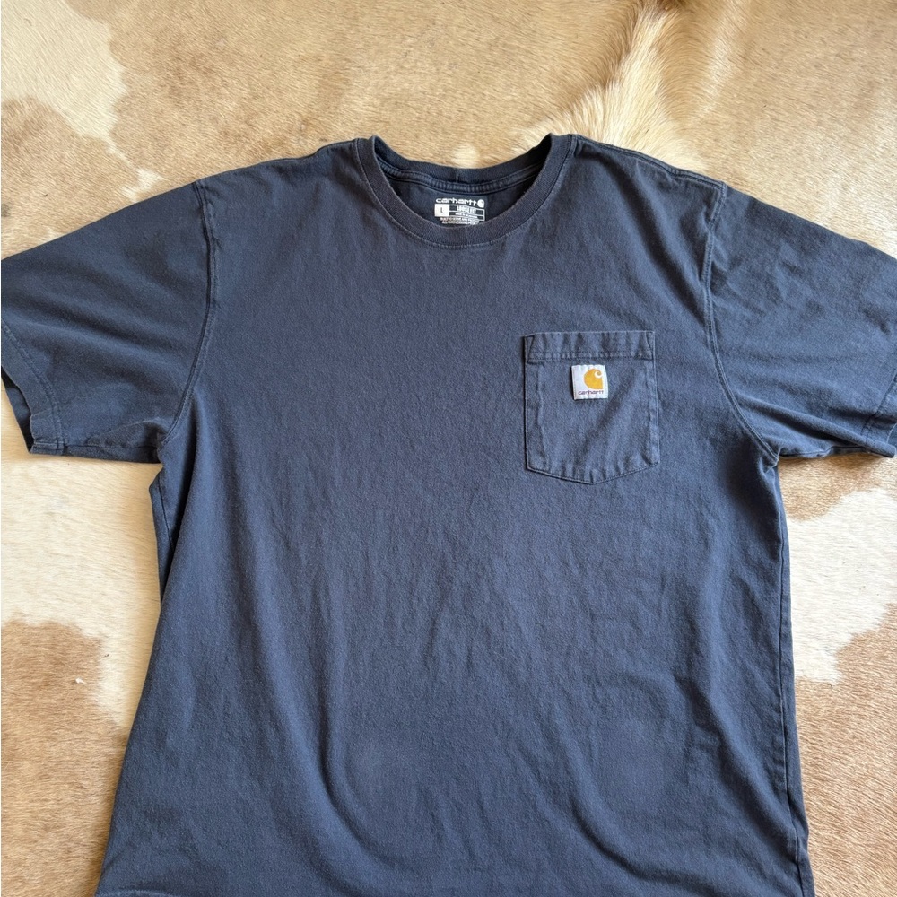 Carhartt Men's Short-Sleeve Pocket Tee in Navy